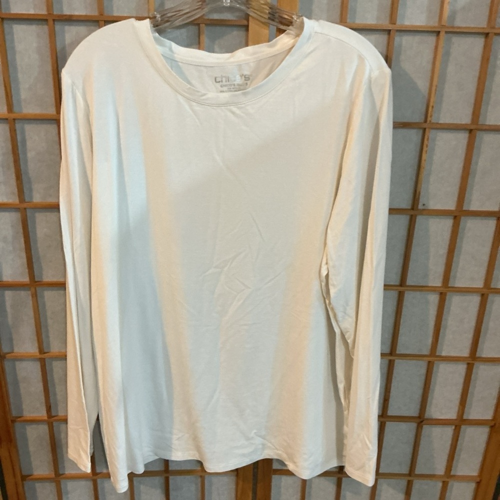 NEW CHICO’S LONG SLEEVE MICRO FIBER TOP